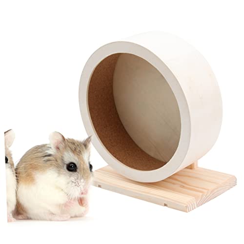 COLLBATH Kleiner Stand Hamster Läuft Spinner Spielzeughamster Spielzeug Für Hamster Holzspielzeug Spielzeug Für Haustiere Haustier Rad Hamster Laufrad Hölzern Stumm Übungsrad Fitness von COLLBATH