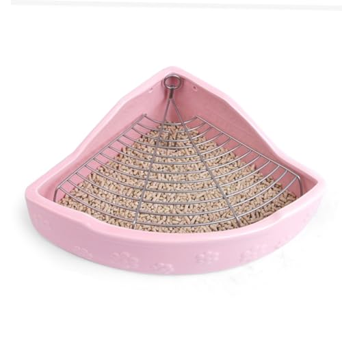 COLLBATH Kaninchen-Reinigungsbecken Haustiertoilette Anti-Kipp-Design-Tablett Meerschweinchen-Toilette Heimtierbedarf bunt rosa COLLBATH Kaninchen-Reinigungsbecken Haustiertoilette Anti-Kipp-Design-Tablett Meerschweinchen-Toilette Heimtierbedarf bunt rosa von COLLBATH