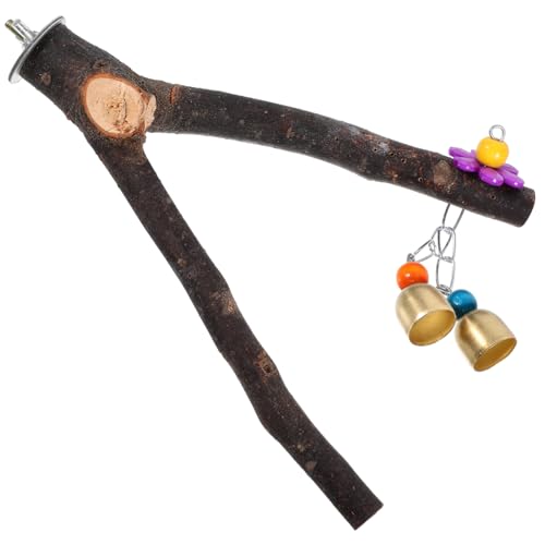 COLLBATH Naturholz Vogel Sitzstange Für Papageien Mit Glöckchen Holz Vogelständer Spielzeug Bewegungsspielraum COLLBATH Naturholz Vogel Sitzstange Für Papageien Mit Glöckchen Holz Vogelständer Spielzeug Bewegungsspielraum von COLLBATH
