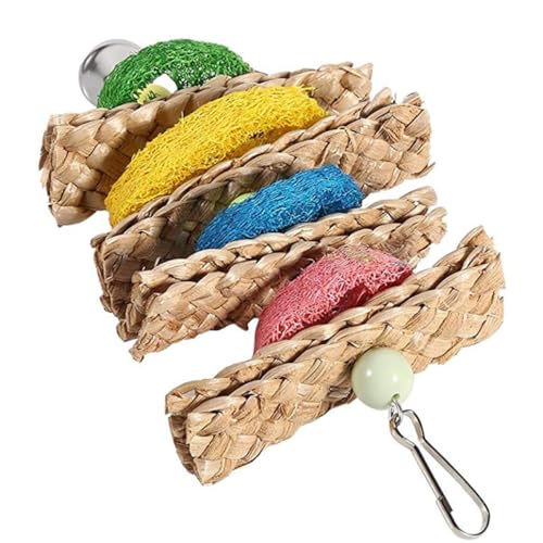 COLLBATH Vogelspielzeug Melonen-maisblätter Papageien-beißspielzeug Sicher für Vögel Lustiges Hängespielzeug für Nymphensittiche von COLLBATH