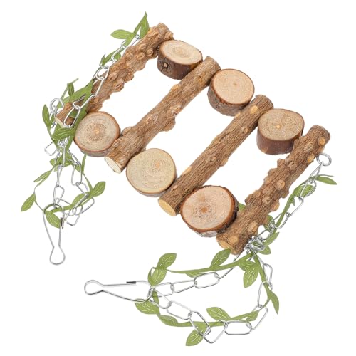 COLLBATH Papageien Schaukel Spielzeug Aus Naturholz Hängender Vogel Stand Für Kleine Haustiere Für Papageien Und Nymphensittiche Robust Langlebig Und Dekorativ Spielmöglichkeit von COLLBATH
