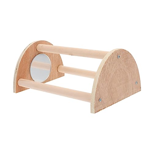 COLLBATH Sitzstangen Für Papageien Und Hühnerzubehör Hühnerstangenständer Aus Robustem Holz Vogel-Spiel-stehstock Mit Spiegel Für Bewegung Und Aktivität COLLBATH Sitzstangen Für Papageien Und Hühnerzubehör Hühnerstangenständer Aus Robustem Holz Vogel-Spiel-stehstock Mit Spiegel Für Bewegung Und Aktivität von COLLBATH