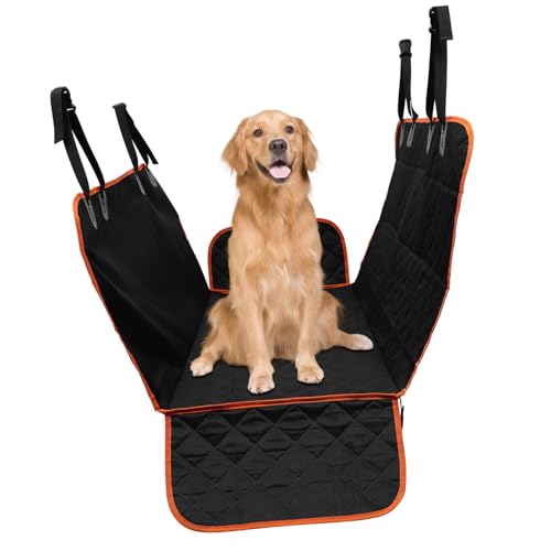 COLLBATH Pet Car Seat Cover wasserdichte Rücksitzabdeckung Für Hunde Rutschfester Autositzschutz Für Große Und Kleine Haustiere Stylisches Design Für Suvs Und LKW von COLLBATH