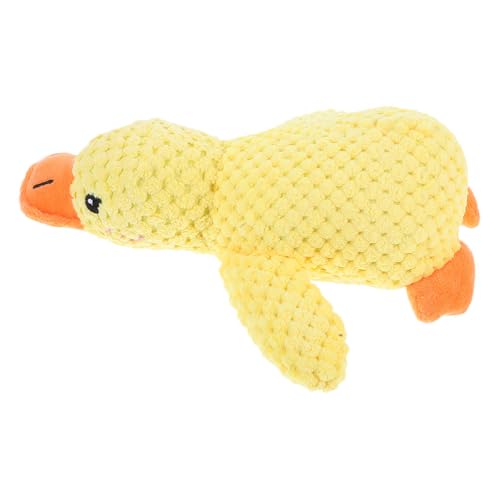 COLLBATH Quietschendes Hundespielzeug aus Plüsch, klein, ausgestopftes Kauspielzeug für Welpen mit Quietschern, süße, weiche Haustierpuppe für kleine und mittelgroße Hunde, Gelb COLLBATH Quietschendes Hundespielzeug aus Plüsch, klein, ausgestopftes Kauspielzeug für Welpen mit Quietschern, süße, weiche Haustierpuppe für kleine und mittelgroße Hunde, Gelb von COLLBATH