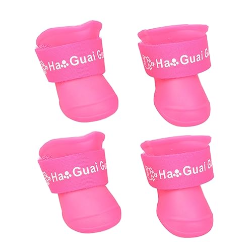 COLLBATH Gummi-Regenschuhe für Hunde Regenstiefel für Haustiere Regen Gummistiefel Schuh hundeschuhe Regenstiefel für Welpen Regenstiefel für Hunde Vier Jahreszeiten rutschfeste Socken von COLLBATH