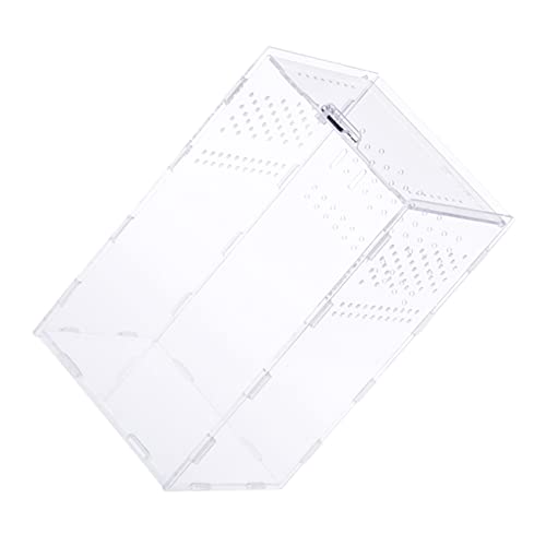 COLLBATH Reptilienzuchtbox Transparent Atmungsaktiv Futterbox für Kriechtiere Robust und Abnehmbar für Schildkröten und Kleine Haustiere von COLLBATH