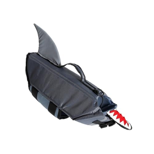 COLLBATH Rettungsring für Haustiere Hundeschwimmweste Hundeschwimmkleidung Hundeschwimmjacke Schwimmbad klein Haustier Hund Schwimmweste Haustier Hund Bootszubehör wasserdichtes Nylon Grey von COLLBATH