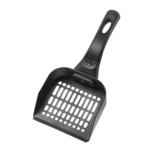 COLLBATH Schaufel für Katzenstreu Scoop drinnen Katzenstreu verklumpt Wurf katzenklo zubehör cat Litter Shovel Poop-Reinigungsschaufel Handschaufeln für Katzenstreu Rostfreier Stahl Black von COLLBATH