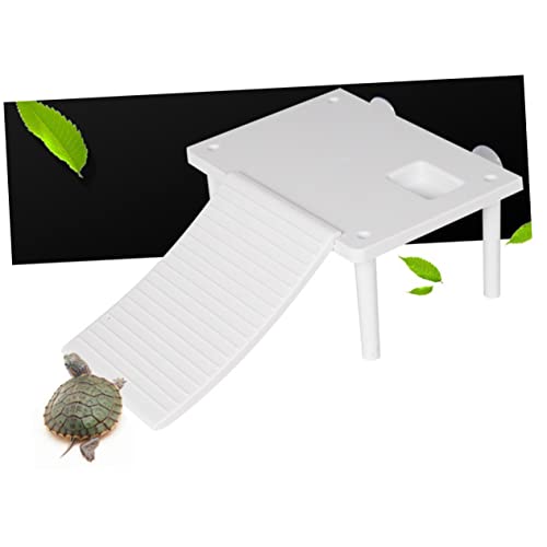 COLLBATH Kletterplattform Für Schildkröten Fütterungsplattform Mit Rampenfunktion Sonnenplattform Aus Hochwertigem Material Geeignet Für Schildkrötenbecken Und Aquarien von COLLBATH