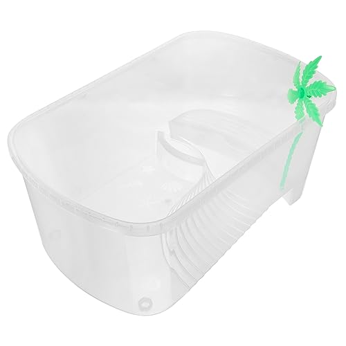 COLLBATH Reptilien-lebensraumtank Schildkrötenzuchtbox Kunststoff-schildkrötenaquarium Mit Plattform Sicher Für Den Hausschildkrötentank von COLLBATH