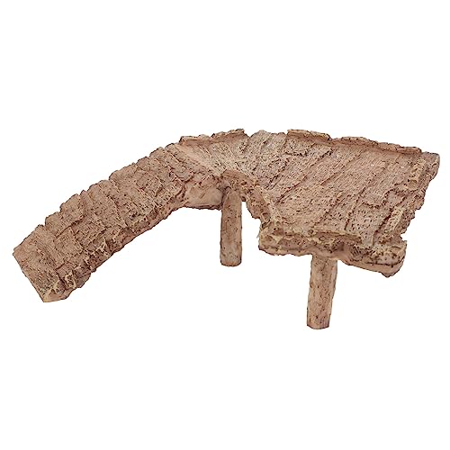 COLLBATH Schildkrötenterrasse Terrarium Reptilienhaus Wärmelampe Schildkrötenbeckenplattform Reptilienhöhle Aquariumständer Aquariumdekor Schildkrötenständer Haubenfischglas von COLLBATH