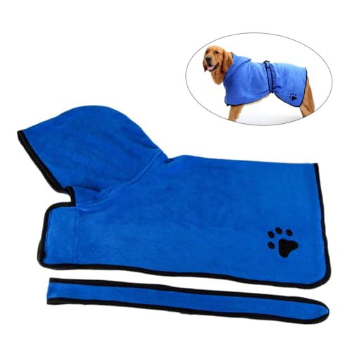 COLLBATH Fast Dry Microfiber Pet Bath Towel Schnelltrocknendes Bademantel Für Hunde Und Katzen XL Blau Super Saugfähig Und Wiederverwendbar Für Pflege Bad von COLLBATH