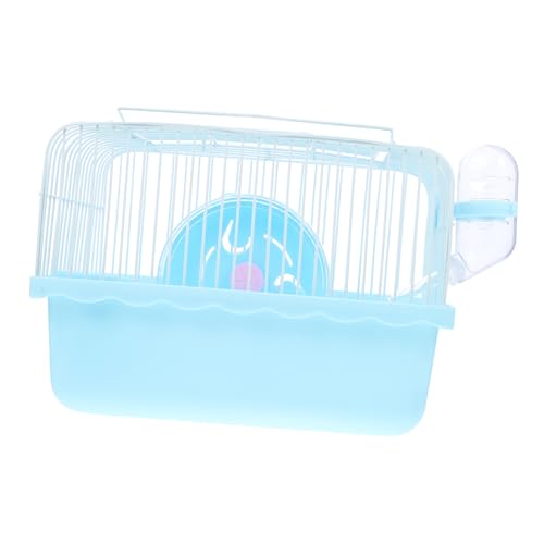 COLLBATH Hamsterkäfig Tragbar Für Kleine Haustiere Chinchilla Hamster Mit Laufrad Und Wasserkanne Für Reisen Und Unterwegs Blau COLLBATH Hamsterkäfig Tragbar Für Kleine Haustiere Chinchilla Hamster Mit Laufrad Und Wasserkanne Für Reisen Und Unterwegs Blau von COLLBATH
