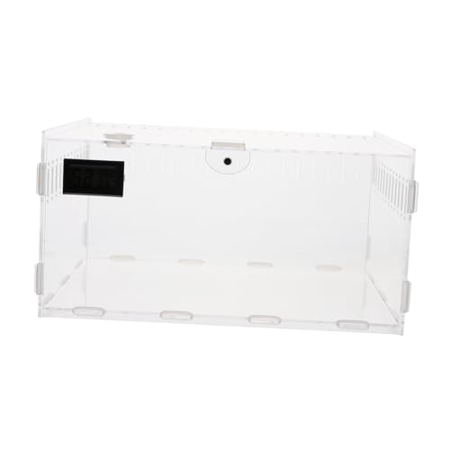 COLLBATH Transparente Reptilien Aufzuchtbox Temperatur und Feuchtigkeitsmessgerät für Schlangen Vogelspinnen Geckos Frösche COLLBATH Transparente Reptilien Aufzuchtbox Temperatur und Feuchtigkeitsmessgerät für Schlangen Vogelspinnen Geckos Frösche von COLLBATH