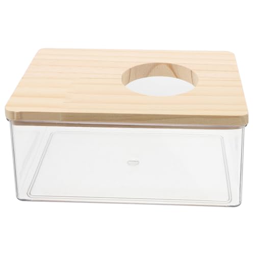 COLLBATH Transparente Sandbad Box für Kleine Tiere Rechteckige Badewanne für Hamster und Zwerghamster Reisefreundliches Haustierzubehör Interaktion von COLLBATH