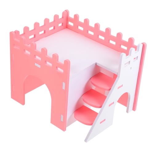 COLLBATH Unterstand aus massivem Holz Meerschweinchenkäfig Betten für Meerschweinchen Hamsterkäfig Zwinger Hamsterhäuser empfindliches Hamsterversteck Rattenvorräte PVC von COLLBATH