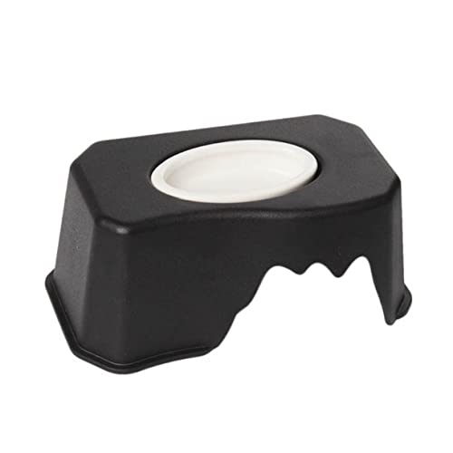 COLLBATH Vermeiden Sie das Terry Food Basin Reptilienwasserschale Schüssel Haustiernapf Aquarium schleichtiere Futternapf für Haustiere Futter- und Wassernapf für Reptilien Schwarz von COLLBATH