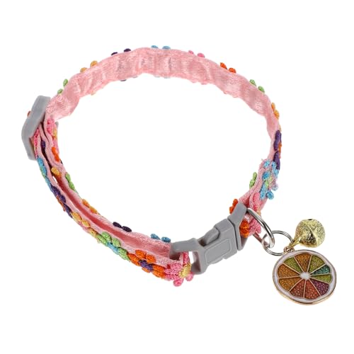 COLLBATH Verstellbares Farbenfrohes Katzenhalsband mit Zarter Spitzenblume Verstellbar und Bequem für Katzen und Kleine Hunde Geeignet für Alltag Partys und Outdoor spaziergänge von COLLBATH