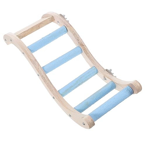 COLLBATH Vogel Holzleiter Zubehör für Papageienkäfige Hamster Tritt Treppe Spielzeuge Spielset aus Holz Papageienkäfig Spielzeug Papageienspielzeug Wellensittich Hängeleiter Hängematte von COLLBATH