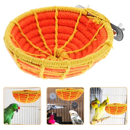 COLLBATH Gewebtes Vogelnest Aus Baumwollseil Vogelhaus Für Außenbereich Robust Und Atmungsaktiv Für Papageienzucht von COLLBATH