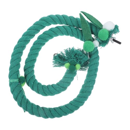 COLLBATH Vogelkäfigseil Vogelspirale Seilbarsch Papageien-kletterseil Vogelseilspielzeug Vogelseilschaukelbarsch Bungee-vogelspielzeug Schaukelvogelspielzeug Baumwollseil Vogelregal Hölzern von COLLBATH