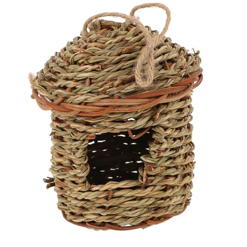 COLLBATH Vogelnistkäfig Aus Gras Gewebtes Vogelnest Zum Aufhängen Im Freien Brutnest Für Vögel Dekoratives Vogelnest Handgemacht Naturmaterialien von COLLBATH