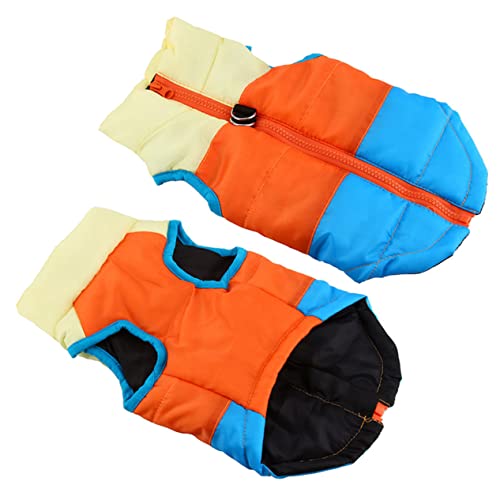 COLLBATH Weste Jacke Weicher Haustiermantel Hundebekleidung Haustierbedarf Warme Haustierkleidung Größe XL Himmelgelb Orange von COLLBATH