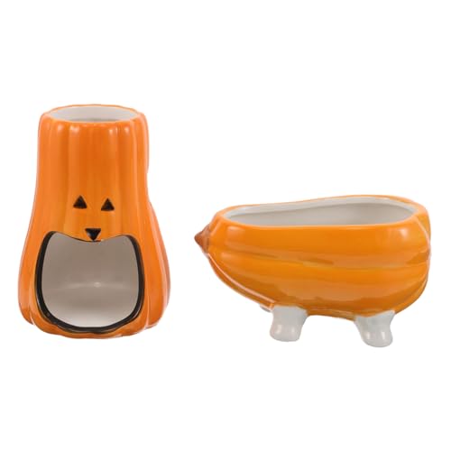 COLLBATH Wasserflaschenhalter Hamster Keramik Wasserflasche Trinker Keramik Haus Unterschlupf Hamster Zubehör Futternapf Für Hasen Meerschweinchen Futterspender Wasser von COLLBATH