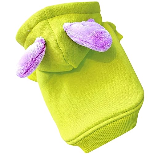 COLLBATH Welpen-Hoodie Haustier-Festival-Cosplay-Stütze Kostüm für Hunde Dackel Hundebekleidung Kostüm für kleine Hunde entzückender Haustier-Hoodie Winterhundkleidung Polyester Light Green von COLLBATH