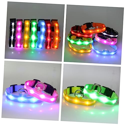 COLLBATH -haustierhalsband Mittelgroß Leuchtendes Halsband Für Hunde Blinkmodi Für Bei Nacht Kreisförmiges Anhängerhalsband Größe L von COLLBATH