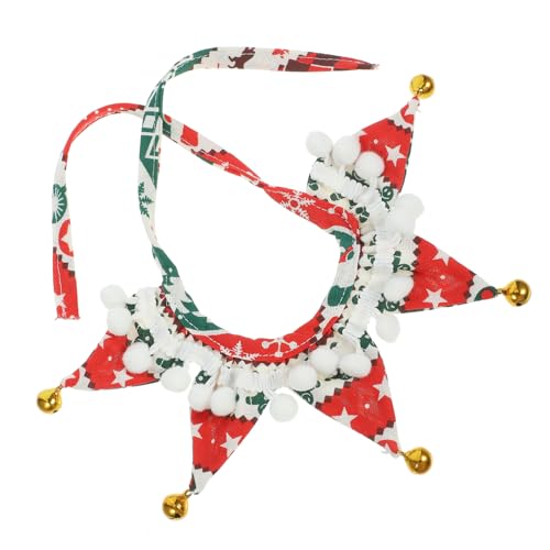 COLLBATH Haustierzubehör Hund Weihnachten Halloweenkostüm Weihnachtsschal für Hunde Welpenhalsband Glockenhalsband für Hunde weihnachtshundehalsband Französisches Vieh Weihnachtskatze von COLLBATH