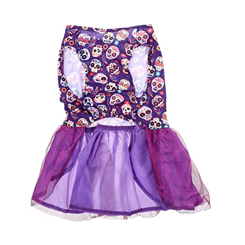 COLLBATH Halloween Hundekleid Atmungsaktive Haustierkleidung Mit Lustigem Design Für Halloween-Partys Und Fotoshootings Netzstoff von COLLBATH