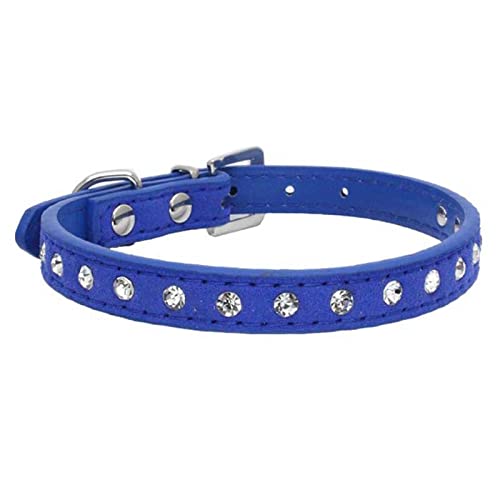 Katzenhalsbänder Kätzchen Halskette Zubehör Produkte für Haustier kleine Hundehalsband Welpen,Navy blau,S von COLORFULMALL