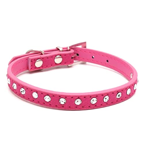 Katzenhalsbänder Kätzchen Halskette Zubehör Produkte für Haustier kleine Hundehalsband Welpen,Pink,S von COLORFULMALL