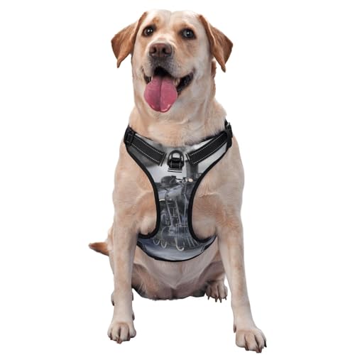Dampfzug-Weste mit Wolken für Haustiere, Traktionsweste, Brustgurt, Geschirr, Outdoor, Spaziergang mit dem Hund Dampfzug-Weste mit Wolken für Haustiere, Traktionsweste, Brustgurt, Geschirr, Outdoor, Spaziergang mit dem Hund von COMAAM