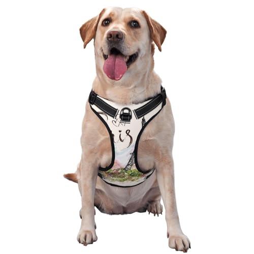 Eiffelturm-Haustier-Traktionsweste, Brustgurt, Geschirr, Outdoor, Spaziergang mit dem Hund Eiffelturm-Haustier-Traktionsweste, Brustgurt, Geschirr, Outdoor, Spaziergang mit dem Hund von COMAAM