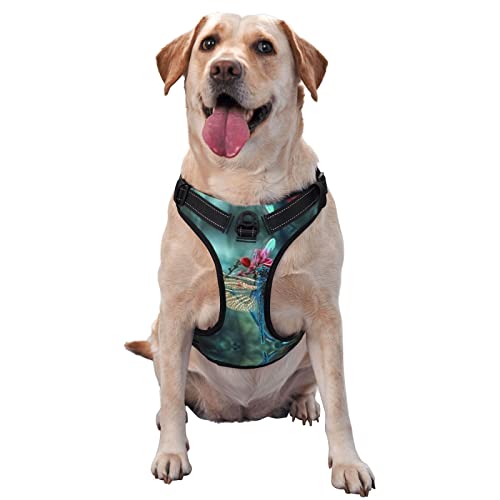 Traction Vest für Haustiere, Libelle auf der Blume, Brustgurt, Geschirr für draußen, mit dem Hund spazieren gehen Traction Vest für Haustiere, Libelle auf der Blume, Brustgurt, Geschirr für draußen, mit dem Hund spazieren gehen von COMAAM