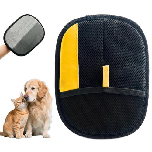 1 Stück Statische Entfernung Handschuhe Tierhaare Katze Fellpflege Handschuh Hund Waschen Handschuhe Doppelseitige Haustier Fellpflege Handschuhe Wiederverwendbare Katze Hund Elektrostatischer von COMBLU