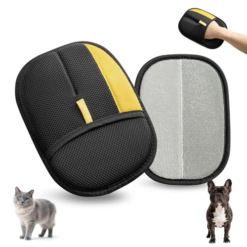 1 Stück Fellpflege-Handschuhe für Katze, Hundepflege-Handschuh, Haustier-Pflegehandschuhe, wiederverwendbare Katzen- und Hundehaarentferner für Couch, Möbel, Teppich, Vorhang von COMBLU