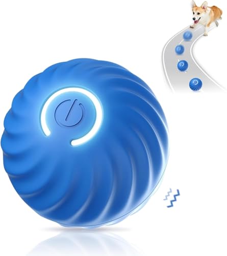 Bälle Spielzeug für Welpen, interaktives Hundespielzeug Ball, automatisches Rollspielzeug für Katze, USB wiederaufladbar, aktiviert, automatische Bewegung, Hundebälle Spielzeug mit LED-Blitz Bälle Spielzeug für Welpen, interaktives Hundespielzeug Ball, automatisches Rollspielzeug für Katze, USB wiederaufladbar, aktiviert, automatische Bewegung, Hundebälle Spielzeug mit LED-Blitz von COMBLU