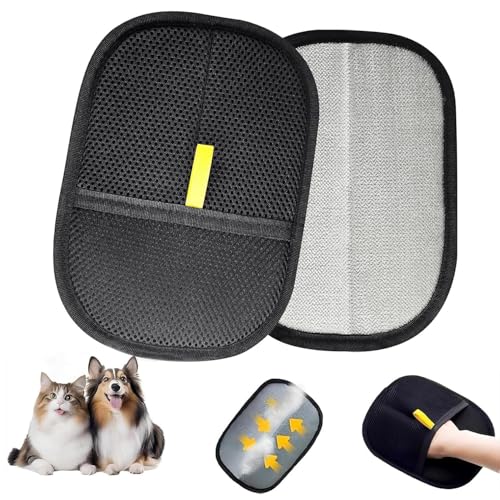Fellpflege-Handschuhe für Katze, Hundepflege-Handschuh, Haustier-Pflegehandschuhe, wiederverwendbarer Katzen- und Hundehaarentferner für Couch, Möbel, Teppich, Vorhang Fellpflege-Handschuhe für Katze, Hundepflege-Handschuh, Haustier-Pflegehandschuhe, wiederverwendbarer Katzen- und Hundehaarentferner für Couch, Möbel, Teppich, Vorhang von COMBLU
