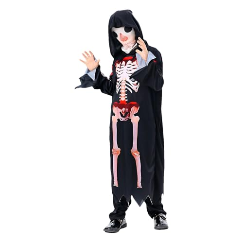 Blutiges Skelett-Kostüm - Horror-Skelett-Blutige Kostüme,Halloween-Kostüm | Bequemes Gruseliges Skelett-Schädel-Kostüm Mit Kapuze Für Halloween-Cosplay Blutiges Skelett-Kostüm - Horror-Skelett-Blutige Kostüme,Halloween-Kostüm | Bequemes Gruseliges Skelett-Schädel-Kostüm Mit Kapuze Für Halloween-Cosplay von COMFOLIVING