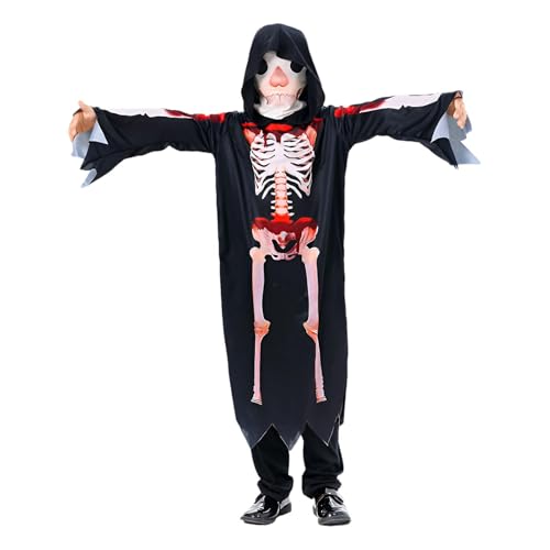 Blutiges Skelett-Kostüm - Horror-Skelett-Blutige Kostüme,Halloween-Kostüm | Bequemes Gruseliges Skelett-Schädel-Kostüm Mit Kapuze Für Halloween-Cosplay Blutiges Skelett-Kostüm - Horror-Skelett-Blutige Kostüme,Halloween-Kostüm | Bequemes Gruseliges Skelett-Schädel-Kostüm Mit Kapuze Für Halloween-Cosplay von COMFOLIVING