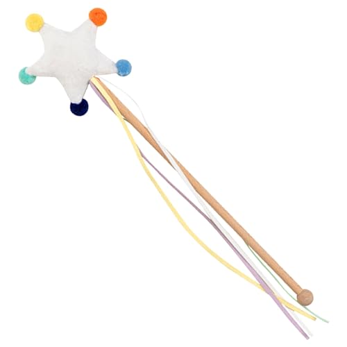 COMFOLIVING Katzenangelspielzeug | Interaktives Katzenstab-Spielzeug | Katzenspielzeug Mond Wolke Katzenstock zum Jagen, Trainieren, Training gelangweilter Indoor-Katzen COMFOLIVING Katzenangelspielzeug | Interaktives Katzenstab-Spielzeug | Katzenspielzeug Mond Wolke Katzenstock zum Jagen, Trainieren, Training gelangweilter Indoor-Katzen von COMFOLIVING