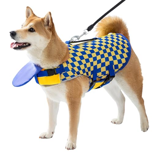 COMFOLIVING Lebensretter für Hunde, Schwimmweste für Hunde | Warnschutzweste für Hunde mit Griff | Innovativer reflektierender Hunde-Schwimmmantel, Badeanzüge für Haustier-Sicherheitswesten für von COMFOLIVING