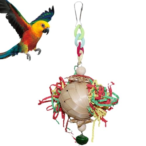 COMFOLIVING Sittich-Spielzeug, Spielzeug zum Zerkleinern von Papageien - Buntes Vogelkäfig-Spielzeug, Papageien-Schredder-Futterspielzeug,Metallhaken, attraktives Vogelkäfigzubehör für COMFOLIVING Sittich-Spielzeug, Spielzeug zum Zerkleinern von Papageien - Buntes Vogelkäfig-Spielzeug, Papageien-Schredder-Futterspielzeug,Metallhaken, attraktives Vogelkäfigzubehör für von COMFOLIVING