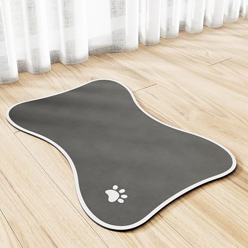 Haustier-Futtermatte, Haustierfuttermatten für Hunde, Hundefuttermatte, rutschfeste Hunde-Wasserspendermatte, Hunde-Teppich mit Knochenform für Futter und Wasser, Haustierbedarf für Welpen, Kätzchen von COMFOLIVING