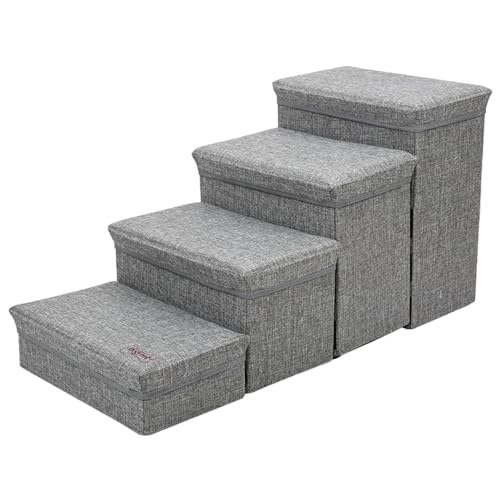 Haustierstufen – Hundestufen Für Sofa | Hundetreppe Fürs Bett | Zusammenklappbare Haustiertreppe | Hundecouch-Stufen, Welpenbett-Treppen | Faltbare Hundehüttentreppe Mit 3 Aufbewahrungsboxen, Nicht Re Haustierstufen – Hundestufen Für Sofa | Hundetreppe Fürs Bett | Zusammenklappbare Haustiertreppe | Hundecouch-Stufen, Welpenbett-Treppen | Faltbare Hundehüttentreppe Mit 3 Aufbewahrungsboxen, Nicht Re von COMFOLIVING