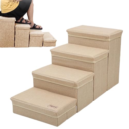 Haustierstufen – Hundestufen Für Sofa | Hundetreppe Fürs Bett | Zusammenklappbare Haustiertreppe | Hundecouch-Stufen, Welpenbett-Treppen | Faltbare Hundehüttentreppe Mit 3 Aufbewahrungsboxen, Nicht Re Haustierstufen – Hundestufen Für Sofa | Hundetreppe Fürs Bett | Zusammenklappbare Haustiertreppe | Hundecouch-Stufen, Welpenbett-Treppen | Faltbare Hundehüttentreppe Mit 3 Aufbewahrungsboxen, Nicht Re von COMFOLIVING