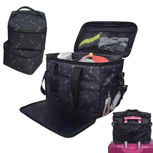 Hunde Reisetasche, 3 Organizer Tasche mit Multifunktionstaschen, Oxford Tuch Hundetasche Hund Camping Zubehör Hund Reise Road Trip Eentials für Reisen, Wochenende Ausflug und Camping Hunde Reisetasche, 3 Organizer Tasche mit Multifunktionstaschen, Oxford Tuch Hundetasche Hund Camping Zubehör Hund Reise Road Trip Eentials für Reisen, Wochenende Ausflug und Camping von COMFOLIVING